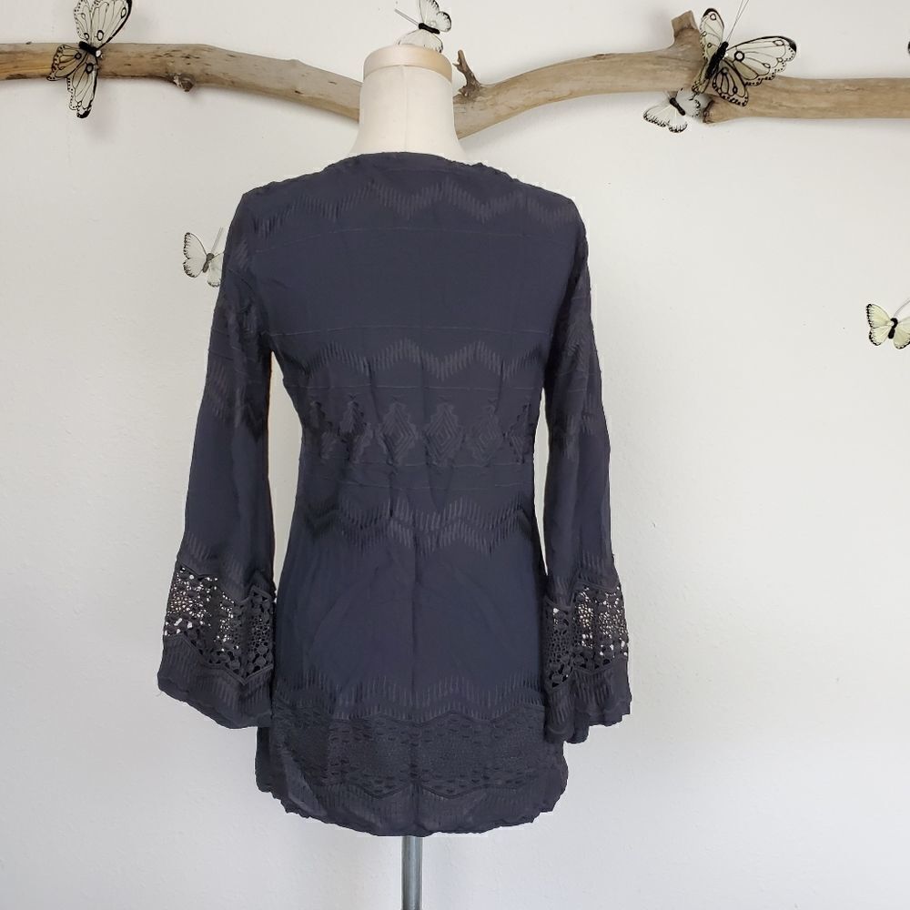 La blanca black embroidered cover up tunic - Picture 4 of 7